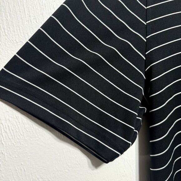 Amazon Essentials Polo Shirt Black White Short Sleeve Collared Men Reg sz Large - Picture 3 of 6